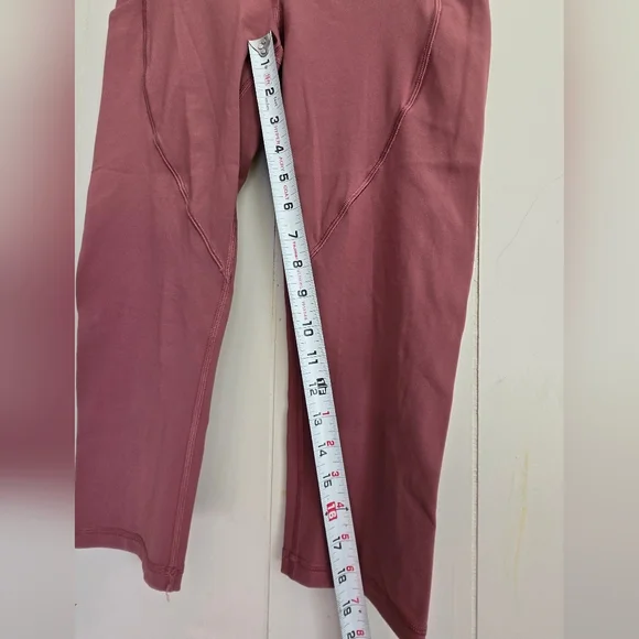 Lululemon Quick Feet Crop 19" Auburn Quicksand Rose Pink Leggings Size 6 - Picture 6 of 8